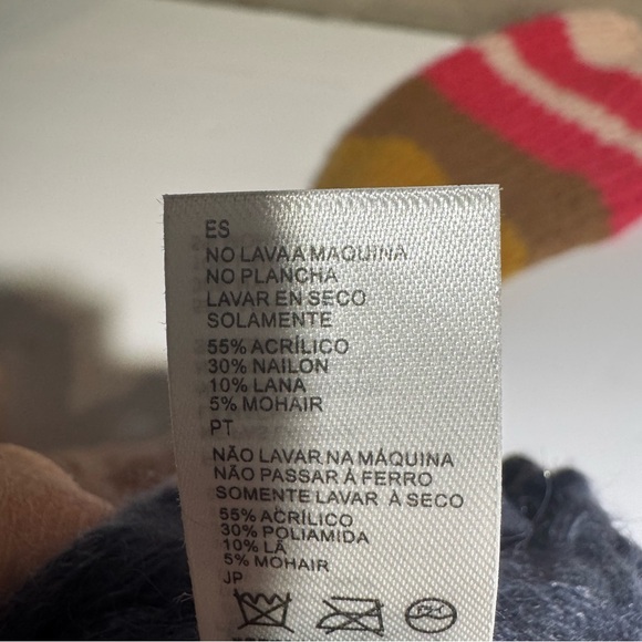 Sisstrevolution Multicolor Aloha Striped Knit Sweater Size Medium Cozy Whimsical - Picture 6 of 8